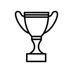 Winner Trophy Icon Logo Design Vector Template Illustration