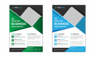 abstract, business, of modern design poster flyer brochure cover layout template, vector template in A4 size - Vector.