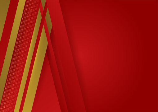 Abstract Red And Gold Presentation Design Background