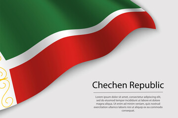 Wave flag of Chechen Republic is a region of Russia