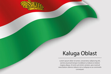 Wave flag of Kaluga Oblast is a region of Russia