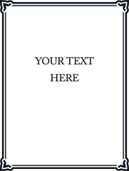 Vector vinyl ready black vertical A4 frame. Vinyl-ready border