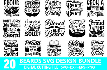 Beards svg design bundle