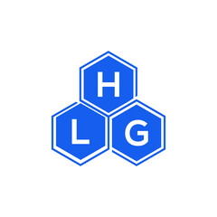 HLG letter logo design on black background. HLG  creative initials letter logo concept. HLG letter design.