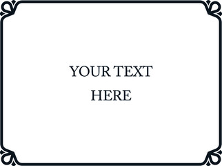 Vector vinyl ready frame border. Vinyl-ready signboard or shop sign design