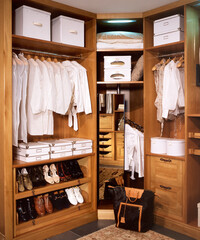 Interior detail of a wardrobe 