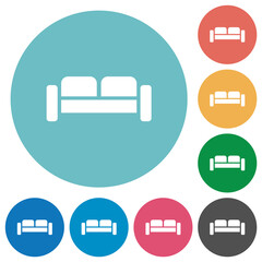 Fototapeta premium Sofa flat round icons