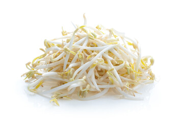 Bean sprouts on a white background