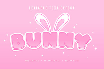 decorative bunny Font and Alphabet vector