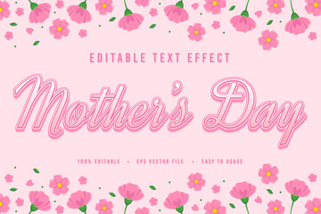 decorative mothers day Font and Alphabet vector