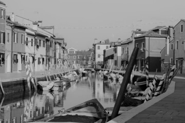 Isola di Burano nella laguna di venezia