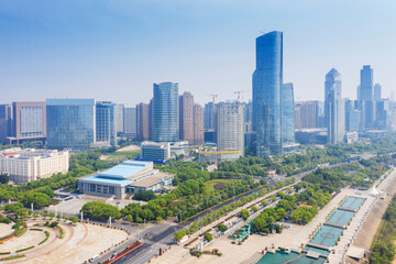 Obraz premium Daytime shot of the city skyline