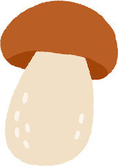 Mushroom Hand Drawn Cartoon Illustration