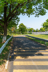 walkway in the modern city