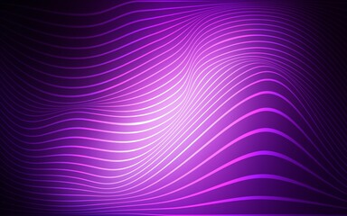 Obraz premium Dark Purple vector template with curved ribbons.