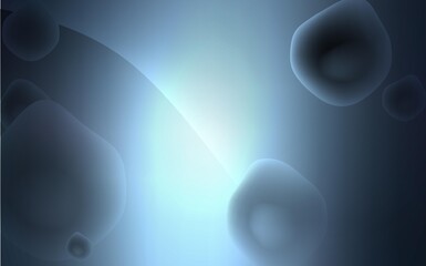 Dark BLUE vector template with bubble shapes.