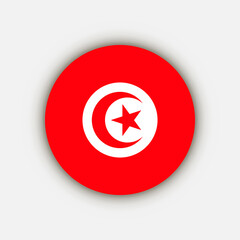 Country Tunisia. Tunisia flag. Vector illustration.