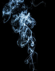 Colored steam isolated on 
black background.