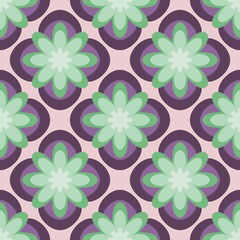 Simple floral seamless pattern with flowers for fabrics and cards and linens and kids and wrapping paper