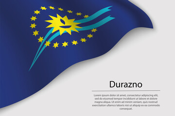 Wave flag of Durazno is a state of Uruguay.