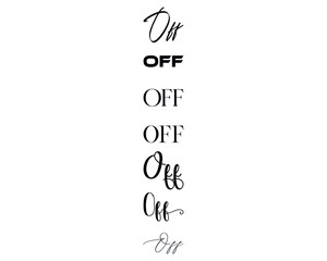 Off in the 7 different creative lettering style
