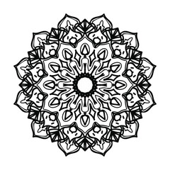 Hand drawn mandala. decoration in ethnic oriental  doodle ornament.