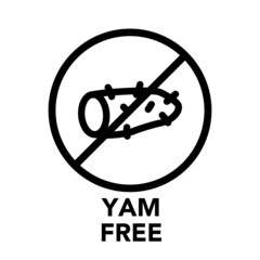 Round frame yam free icon, one of the food allergy icons set