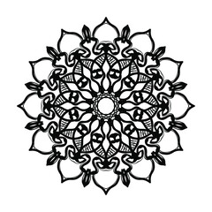 Hand drawn mandala. decoration in ethnic oriental  doodle ornament.
