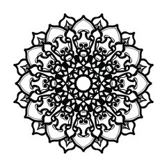 Hand drawn mandala. decoration in ethnic oriental  doodle ornament.