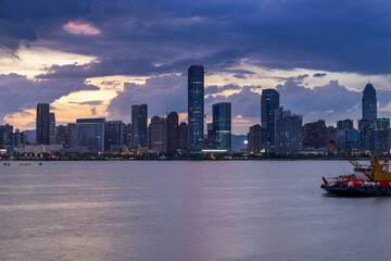 Fototapeta premium Scenery of urban architecture in Nanchang City, Jiangxi Province, China