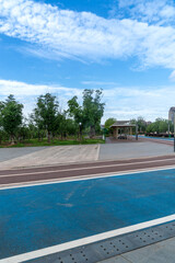 walkway in the modern city