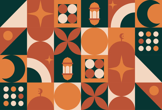 Seamless pattern ramadan kareem. Geometric pattern ramadan kareem. Vector illustration