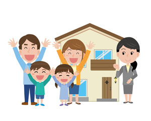 マイホーム購入で笑顔の家族