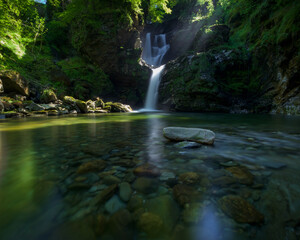 Waterfall in the highlands of Scotland