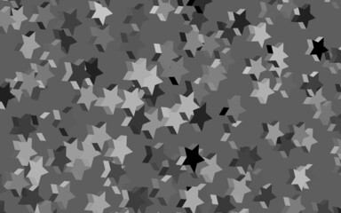 Dark Gray vector backdrop with small and big stars.