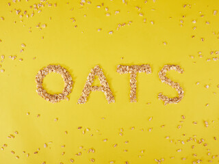 The word Oates, spelled out in oates.