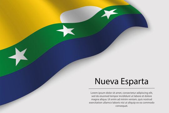 Wave flag of Nueva Esparta is a state of Venezuela