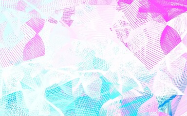 Light Pink, Blue vector background with abstract shapes.