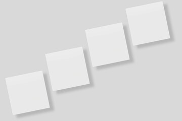 Blank paper for mockup. 3D Render.	