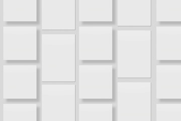 Blank paper for mockup. 3D Render.	