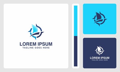 ship logo and compass