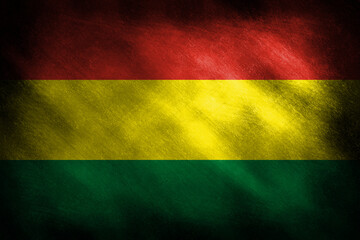 The flag of Bolivia on a retro background