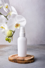 Presentation of eco cosmetic product for wellness. Beauty concept