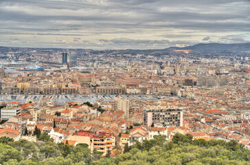 Fototapeta na wymiar Marseilles Cityscape, HDR Image