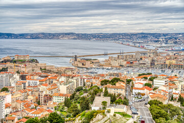 Fototapeta na wymiar Marseilles Cityscape, HDR Image
