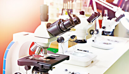 Stereo microscopes on display