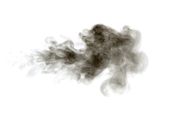 black dust powder explosion.