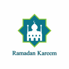Fototapeta premium ramadhan logo background icon vector illustration