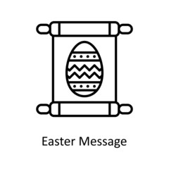 Easter Message vector Outline Icon Design illustration. Easter Symbol on White background EPS 10 File