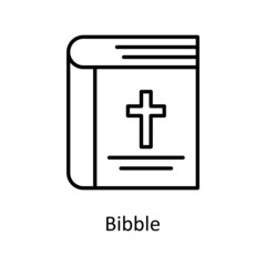 Fototapeta premium Bible vector Outline Icon Design illustration. Easter Symbol on White background EPS 10 File